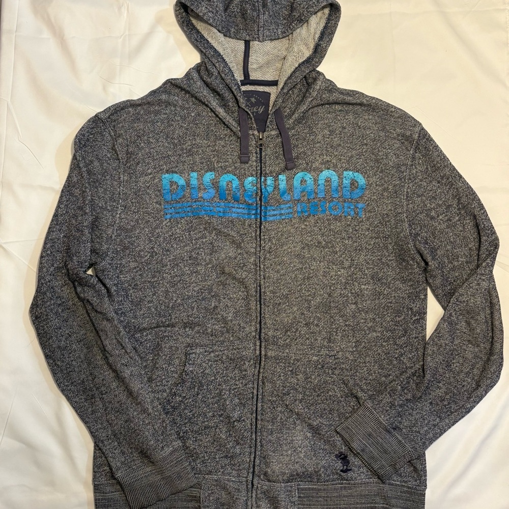 Disney Parks Disneyland Resort Lightweight Full Zip Hooded Sweatshirt, Medium